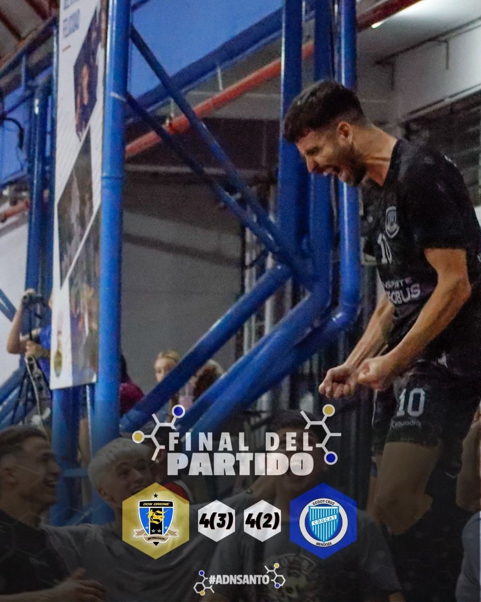 ◾️PRIMERA A | CUARTOS

🗣 Ganoooó El Santo 💪🏼

 🇪🇪 Don Orione 4(3) - 4 (2) Godoy Cruz 

⚽️ Rodrigo Mitri 
⚽️ Ignacio Álvarez 🕷
⚽️⚽️Agustín Paladino 🎛
🧤 Mauro Di Marco atajó un penal 

Con este resultado El Santo jugará las Semifinales. 

#ADNSanto #SFMendoza