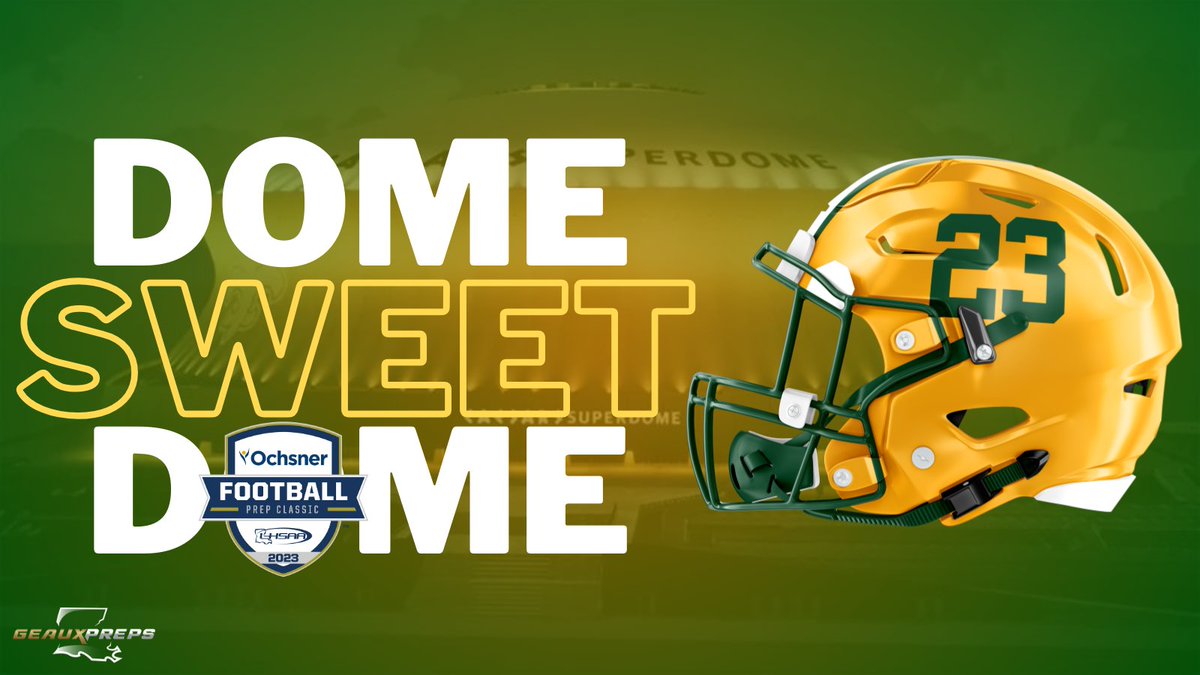 GeauxPrepsLA's tweet photo. THE DROUGHT... IS OVER!

For the first time in 28 years, Cecilia will step inside the Superdome to compete for a state football title!

The Bulldogs defeat Northwest, 55-18, and will face No. 12 Opelousas next week! https://t.co/MTCbn1OzGz