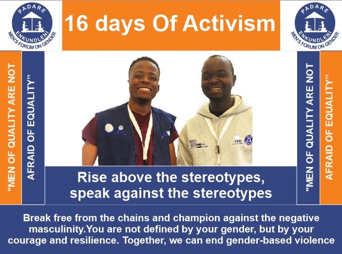 16 days of activism against GBV is just a reminder of the 365 days that we have to advocate against the GBV. @PadareMen, @RodneyMutombo @VingiPaul @MichaelWeluzan4