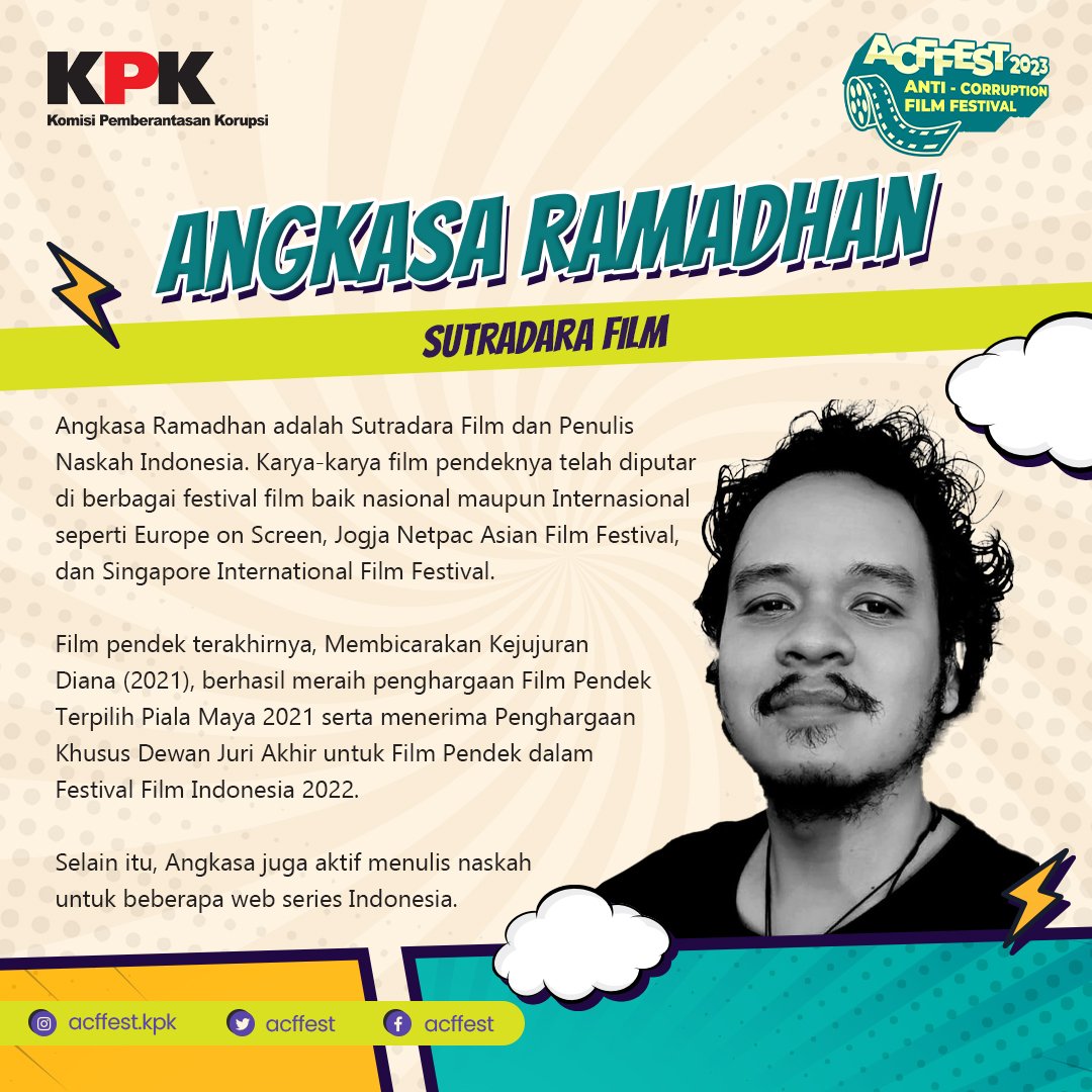 ACFFest's tweet photo. Selama proses pembuatan film, para finalis ide cerita didampingi oleh 1 orang mentor professional.
Yuk kita kenalan dengan Mas Angkasa Ramadhan yang menjadi mentor untuk Ino To Kodiho!
#ACFFEST #KompetisiFilmPendek #FilmPendek #FilmIndonesia #Mentor https://t.co/9naJp3IkXN