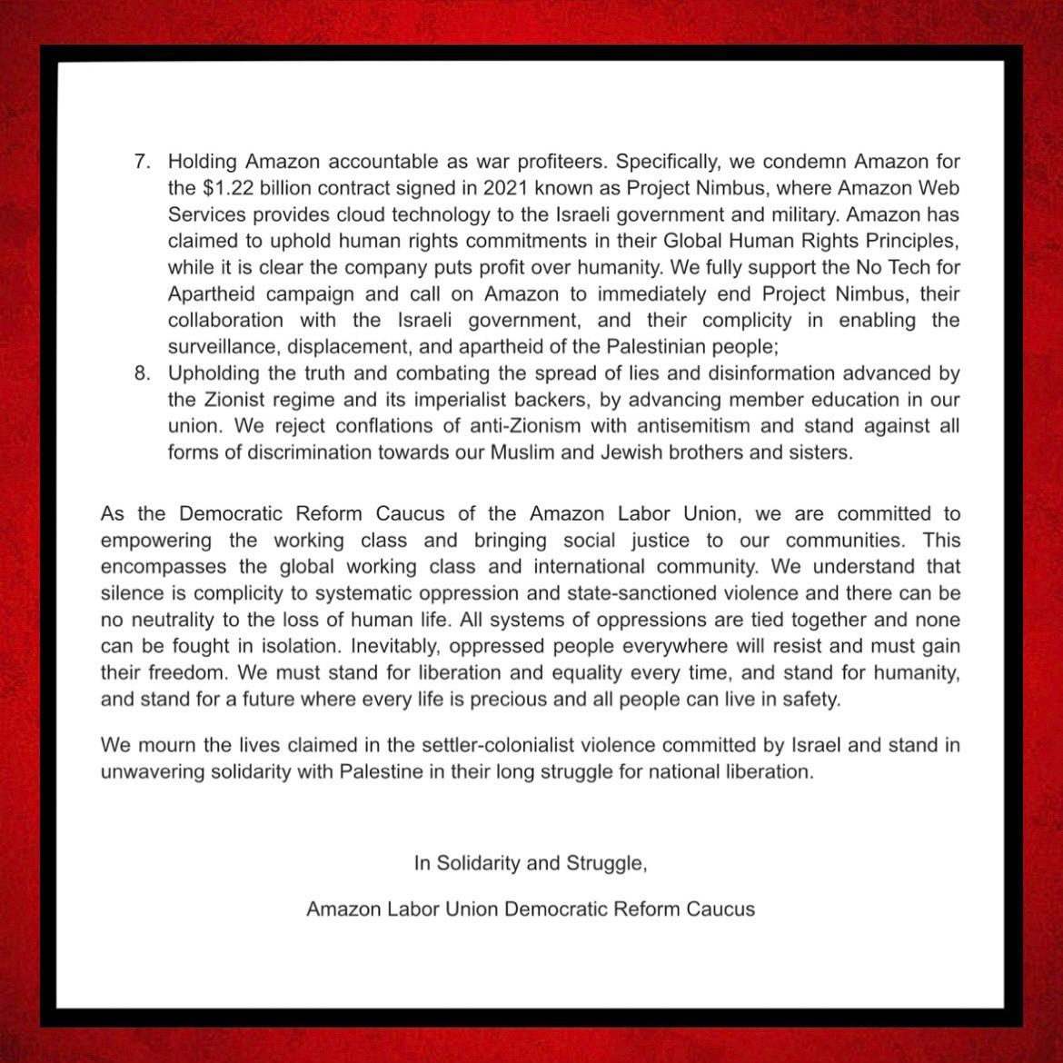 The rank-and-file of ALU proudly join the <a href="/UAW/">UAW</a>, @UEunion, <a href="/APWUnational/">The American Postal Workers Union - APWU</a>, <a href="/SBWorkersUnited/">Starbucks Workers United</a>, the international working class, and most importantly our siblings in the Palestinian Trade Unions in protesting genocide. A permanent #Ceasefire in Gaza is just the start. #FreePalestine!
