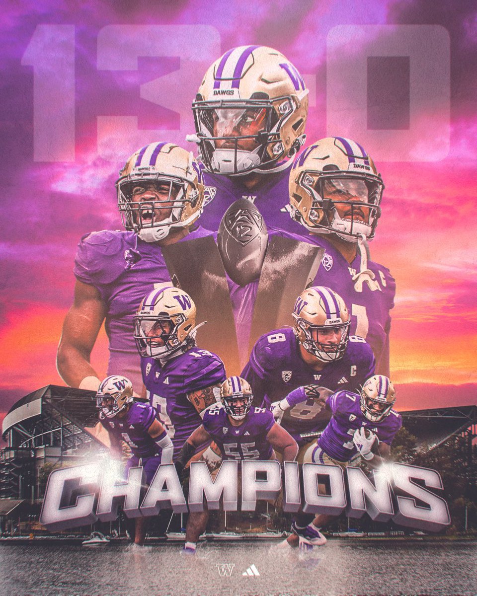 Congrats #Washington 🏆 #Pac12Championship winners !!! #PurpleReign