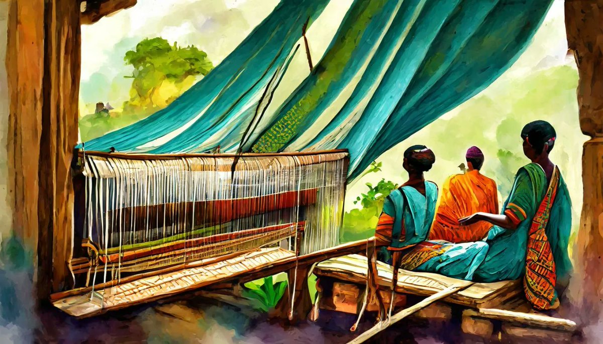 HandloomSummit's tweet photo. Part 1: Dive into Odisha's rural canvas, where motifs tell tales, patterns echo simplicity &amp; landscapes dance with vibrance. Join us in unveiling the Bargarh National Handloom Summit on Jan 4-5, 2024. Experience a cultural symphony woven into every thread.
#BHS2024 https://t.co/loHFxreNTp