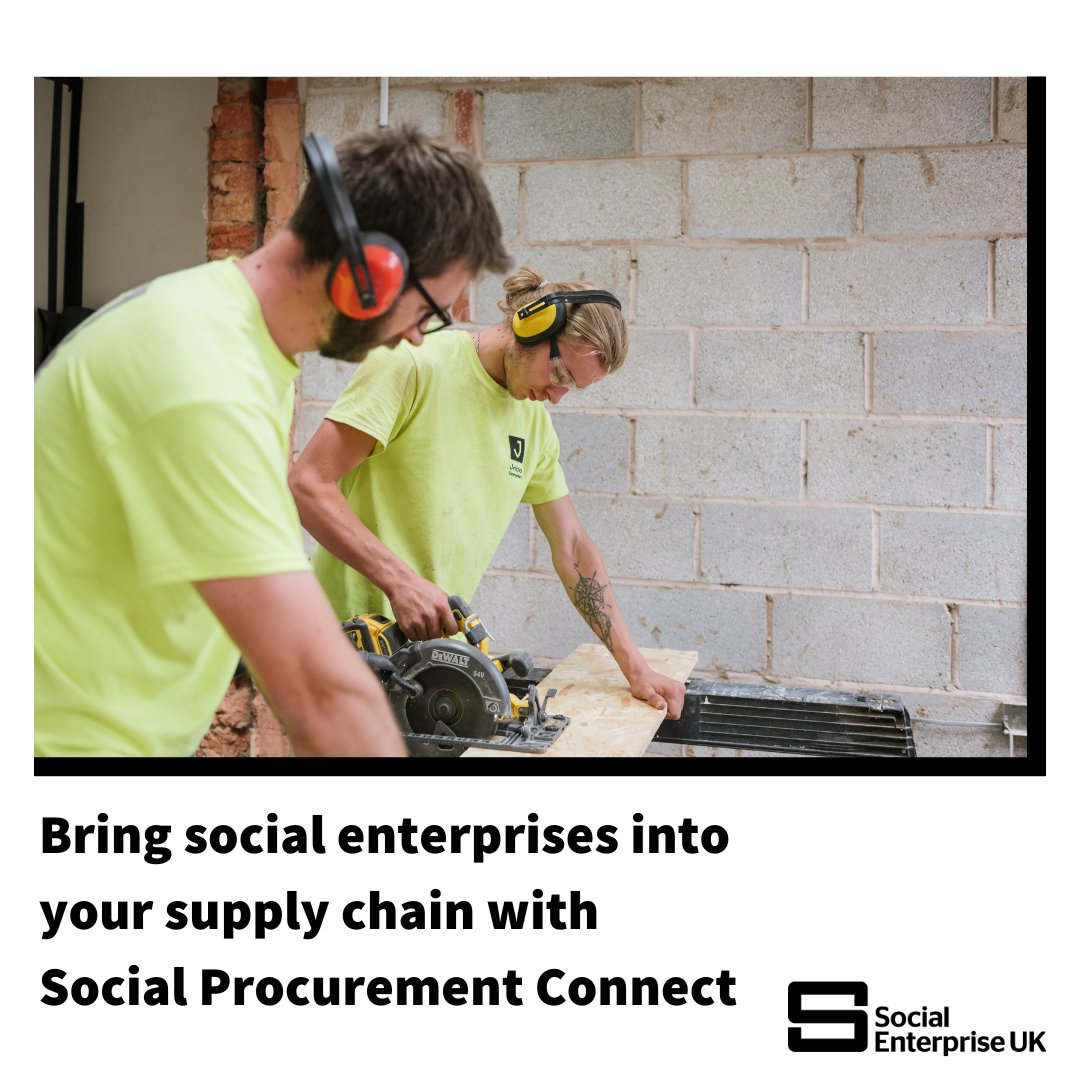 #Procurement is changing. If your organisation wants to use its purchasing power to unlock #SocialValue and create positive impact, Social Procurement Connect can help.

Learn more: socialenterprise.org.uk/get-involved/s…