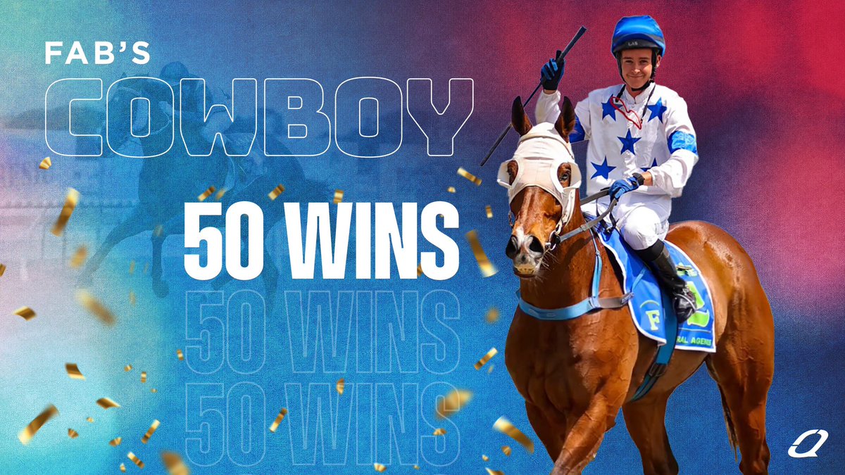 It’s taken 414 days, 17 starts & 9 placings but Fab’s Cowboy 🤠 has finally chalked up win No.50 at Mt Isa today! #QLDisRacing 🏇