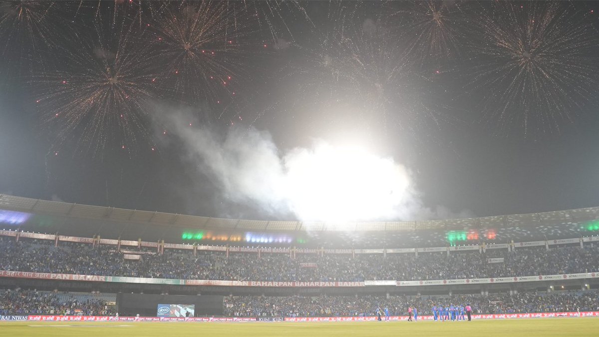 India Vs Australia in Raipur yesterday was played on generators and power backups which cost 1.4cr. The Stadium's electricity was snapped 5 years ago due to an unpaid dues of 3.1cr. (TOI).