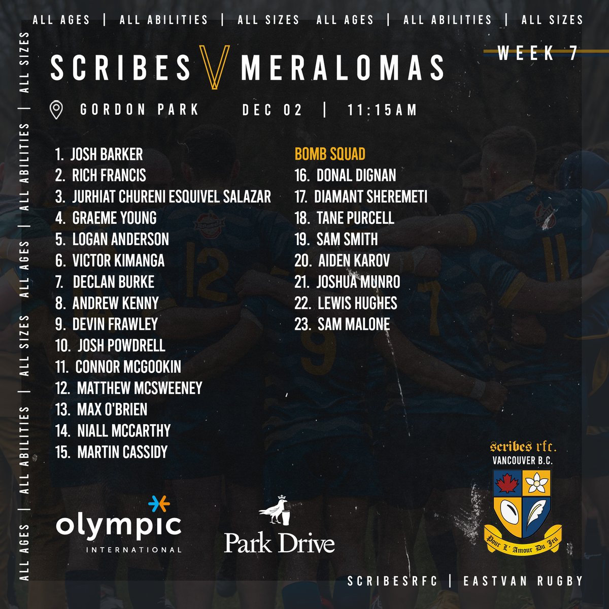 ScribesRFC's tweet photo. Our Div 2 men's team is gearing up for a rematch against Meralomas after their nail-biter just a couple of weeks ago. Meanwhile, our Div 3 men's squad will be facing off against Ridge Meadow at home. See you tomorrow!

LET'S GO!!! 💙💛

#scribesrfc #eastvanrugby #letsgoscribes https://t.co/z6PSJNo9jR