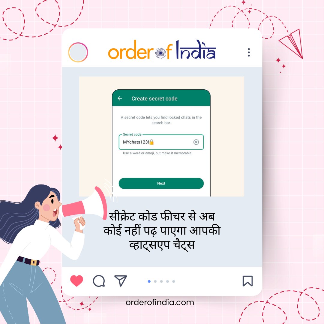 orderofindia's tweet image. 🔒 Exciting Update from #WhatsApp! Introducing #SecretCode - a new layer of protection for locked chats. Now, set a unique #password for added privacy beyond your phone unlock code. Your sensitive #conversations, more secure than ever! 🤐📱 

#WhatsAppUpdate #PrivacyFirst