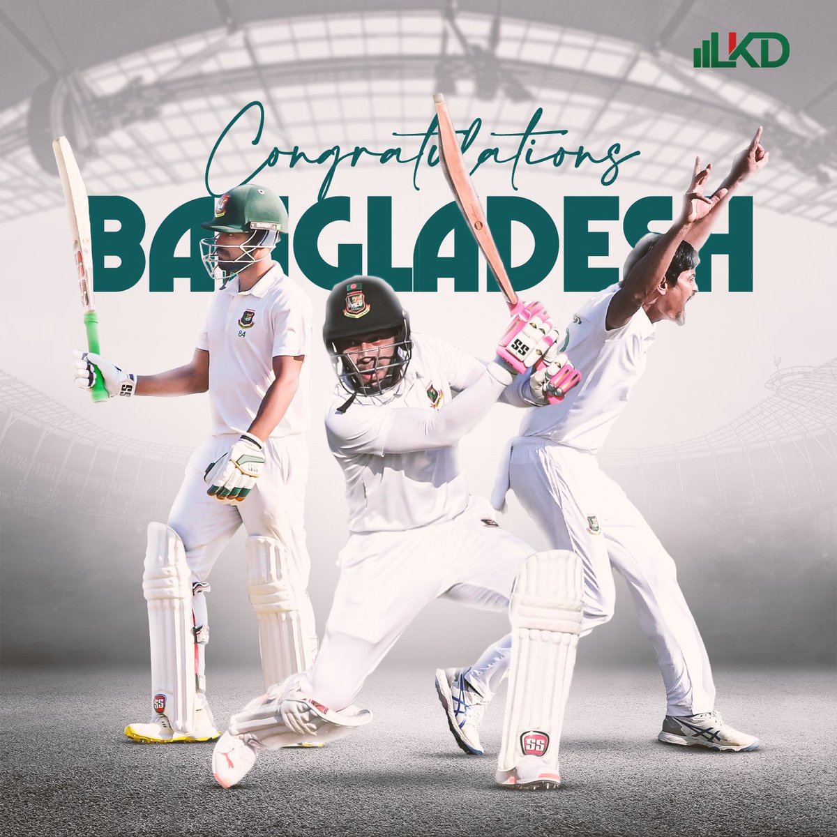 Congratulations to Bangladesh for the first ever Test match win over New Zealand at Home. One match to go boys 👍