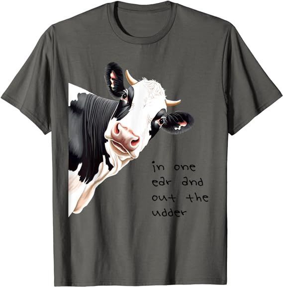 In One Ear Out Of The Udder Pun Cartoon Style Cow T-Shirt : Amazon.co.uk: #Fashion #taiche #forgetful #brainfog #forgetfulness #memory #chronicillness #forget #spoonie #invisibleillness #forgetting #chronicpain #dementia #memoryloss #alzheimers amazon.co.uk/dp/B0CGVQV3K7?…