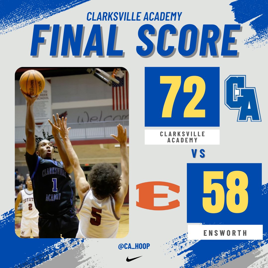 CA_Hoop's tweet image. Solid Home W tonight against a talented @Ensworth_Hoops to put us at 4-0 and send us into league play 😎

Phillips 27
Rideau 18
Jackson 11

Next game is @ DCA on Tuesday, Dec. 5th!