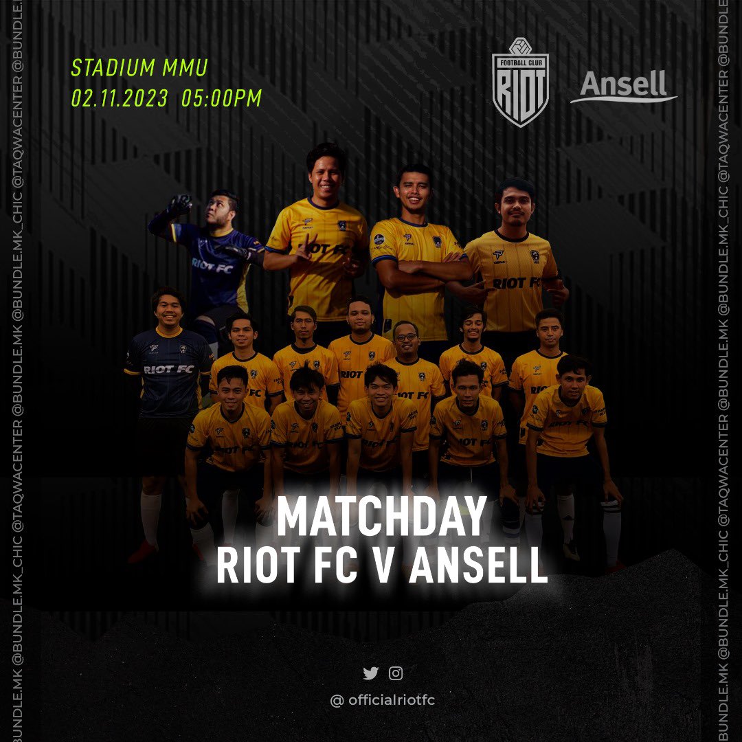 OfficialRiotFC's tweet photo. Final match for 2023. Our last dance. Come on you RIOT!

#RIOTFC #forRIOT #RIOTogether https://t.co/pZ21bdRvrl