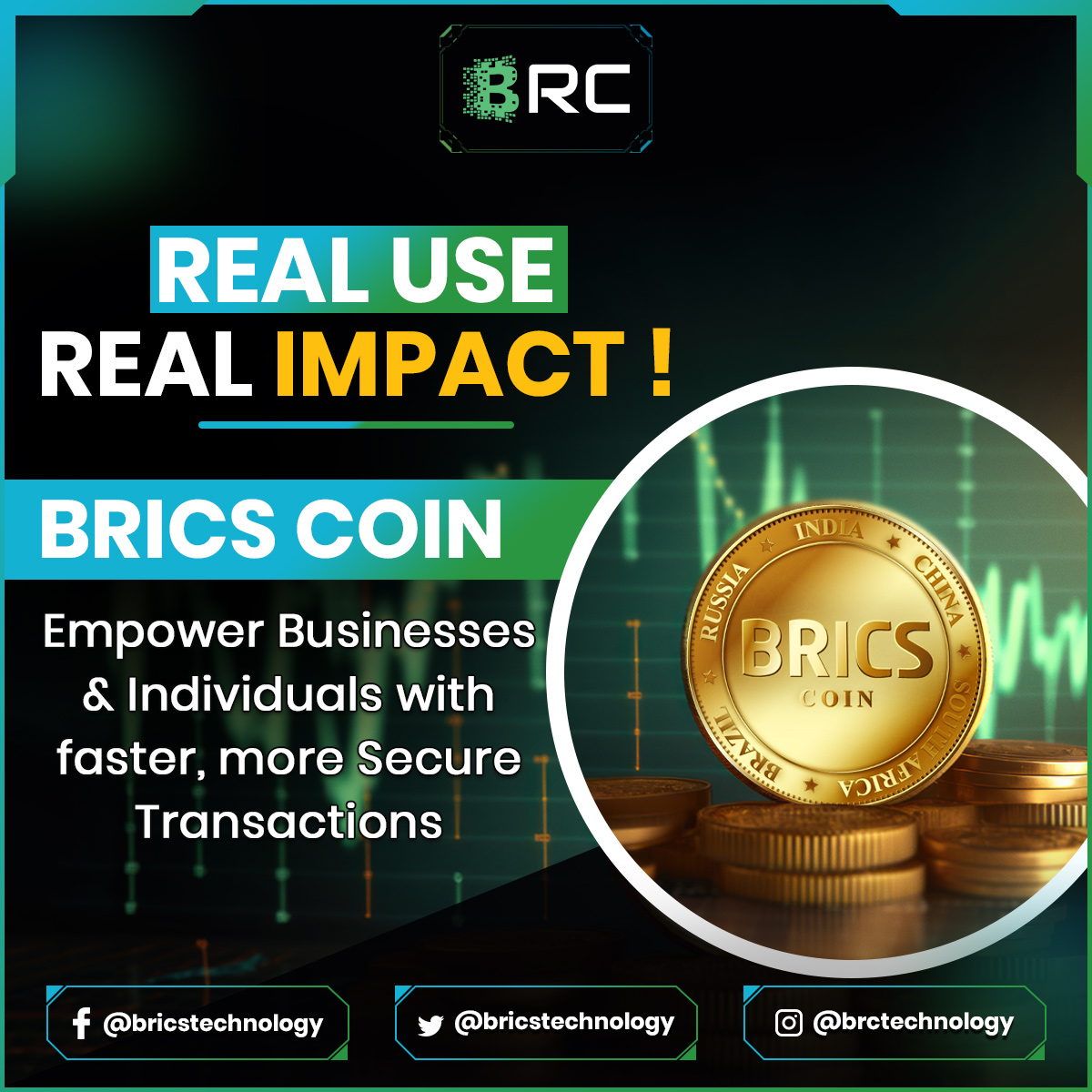 REAL USE 💵
REAL IMPACT✅

BRICS COIN🪙🪙🪙

Empower Businesses & Individuals with Faster, more Secure Transactions

Join Now: t.me/bricstechnology

#Crypto #cryptocurrency #BRICS #BRC #Coinbase #Binance #TRON #BlockchainEvent #Ethereum #Finance #Global #Currency #investing