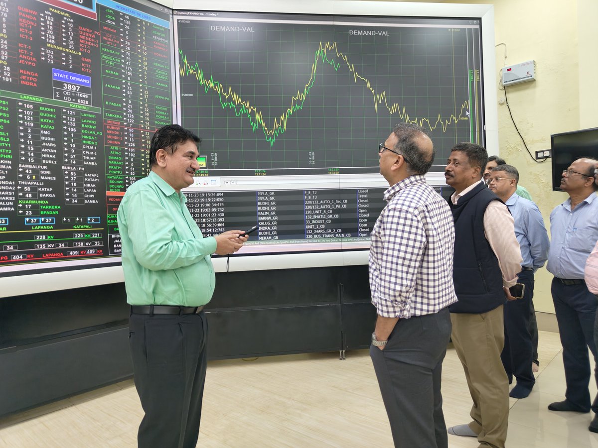 OdishaSldc's tweet photo. SLDC team was delighted to welcome Sri Vishal Kumar Dev, IAS, Principal Secretary, Energy on his maiden visit on 30 Nov 23. He interacted in details about the functions of SLDC and took keen interest to understand intricacies of power system operation including commercial matter. https://t.co/AjAJ3oUwCJ