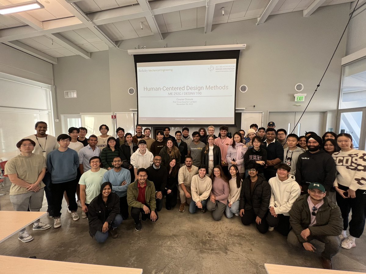 kosagl's tweet image. Another semester of Human Centered Design in the books! @BerkeleyME @JacobsDesignCal @Cal_Engineer