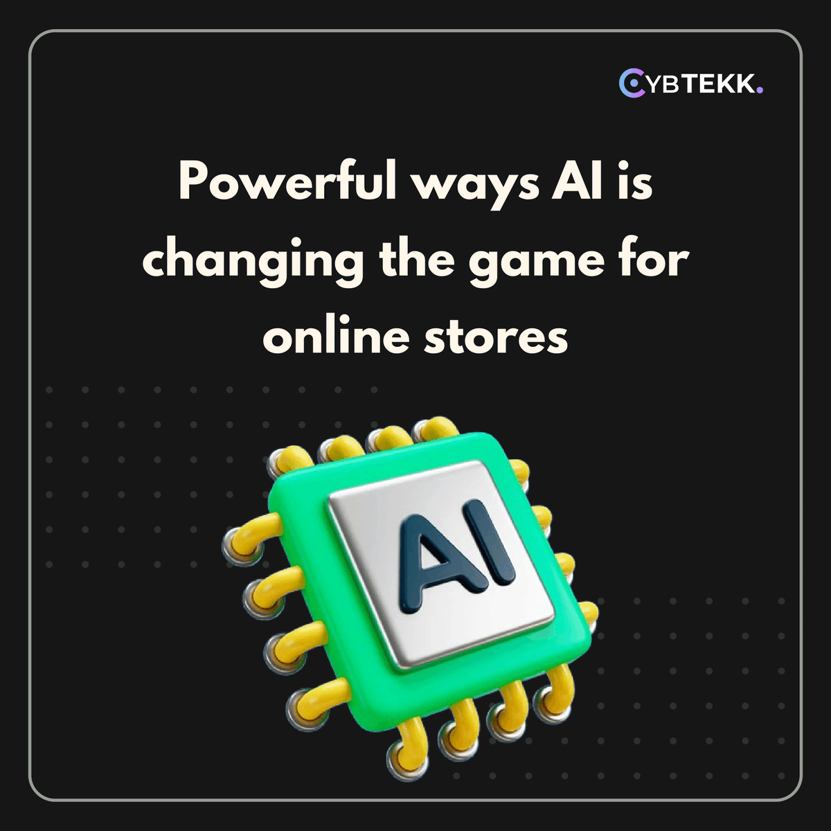 cybtekk_'s tweet photo. ✨ Explore ways AI is transforming online stores. 🛍️✨ 

🧵1/3

#aiincommerce #TechRevolution  #futureofshopping #ai #artificialintelligenceart  #aitechnology  #technology #onlinestores #aiforonlinesuccess  #entrepreneurlife  #development https://t.co/wvl8CGBgTz