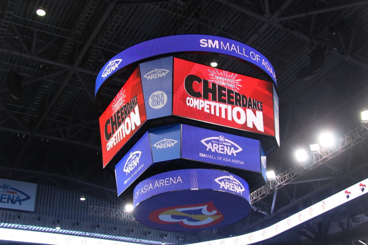 sdcbusico's tweet photo. HAPPENING NOW: The UAAP Cheerdance Competition is now starting here at the Mall of Asia Arena

#UAAPCDC2023
#UAAPSeason86
#FuelingTheFuture https://t.co/pr9o2RWflr