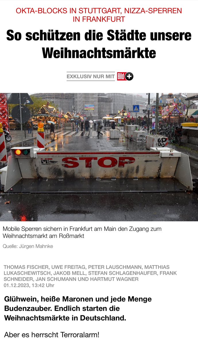 MichaelKuhr's tweet image. Nur mal als Erinnerung, dass wir seit Jahren nicht mehr in Ruhe auf Weihnachtsmärkten feiern können und uns Sorgen machen müssen, dass jederzeit ein Anschlag passieren kann, haben wir der #GroKo und der #Ampelregierung zu verdanken. Die #AfD hat bis heute #Deutschland keinen…