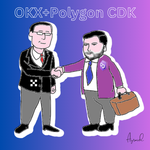 Azraiel1201's tweet photo. This is my fanart about the collaboartion between @okx and @0xPolygonLabs 🤝
I feature in my art the faces of @star_okx(OKX ceo) & @jdkanani one of the founders of #Polygon. Amazing partnerships indeed! Nice choice building on #PolygonCDK! 👌
#PolygonzkEVM #zkEvm #L2Network https://t.co/XypsgsNVgl
