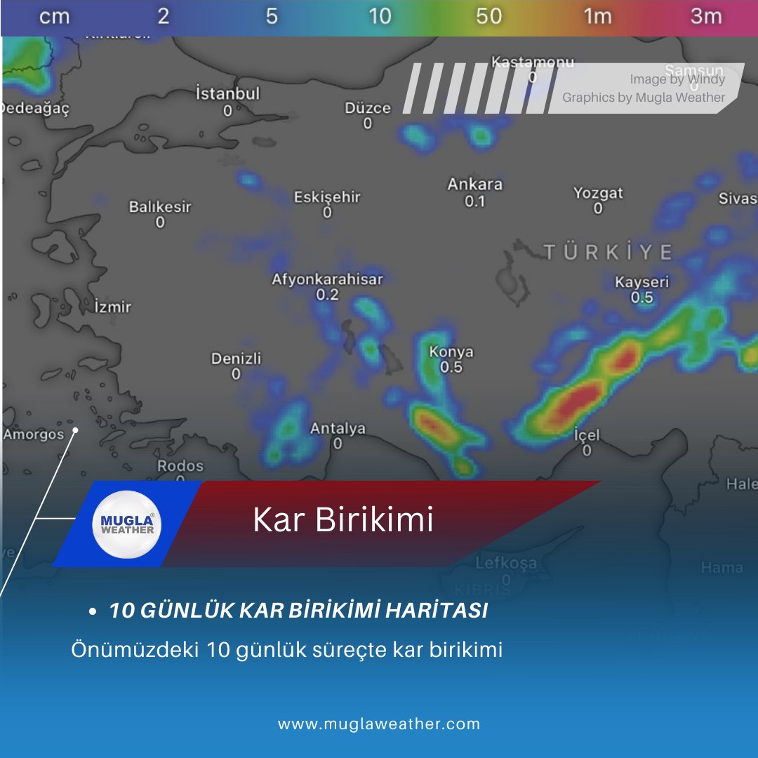 MuglaWeather's tweet photo. Toroslara 8-9-10 Aralık’ta toplamda 120 ila 160 cm kar birikimi bekliyoruz! Aynı tarihlerde Muğla il sınırında bulunan Akdağ’a toplamda 25 cm kar birikimi beklenmektedir! #muglaweather https://t.co/8B86axXgio