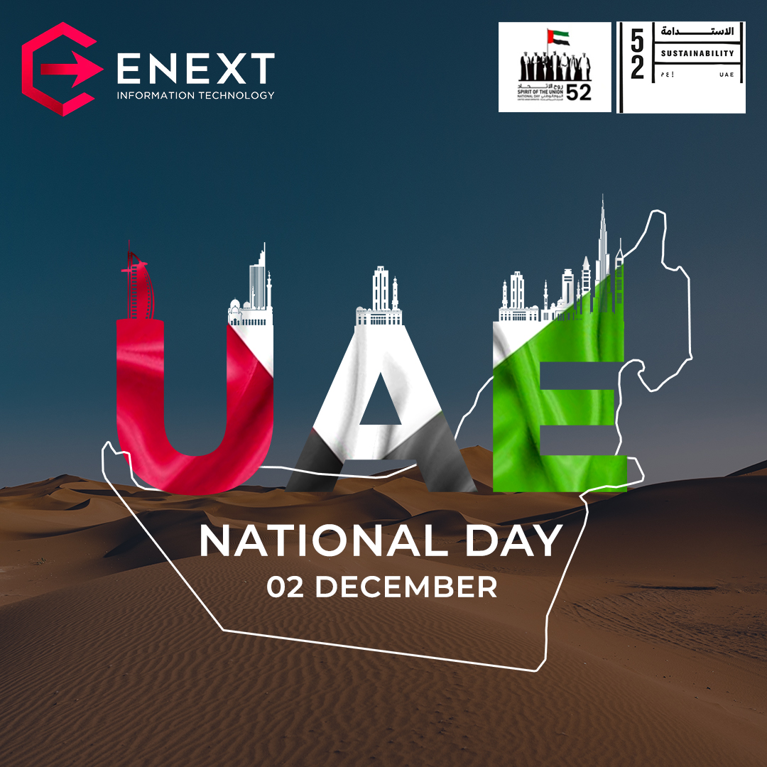 ENEXT Information Technology (@enexttechnology) on Twitter photo ENEXT Information Technology, congratulates our great nation on 52 years of unity, prosperity, progress, and growth.
Happy National Day....
#UAENationalDay #52nationalday #UAENationalDay2023 #EnextTechnologyย #innovation <a href="/HamdanMohammed/">Hamdan bin Mohammed</a> <a href="/uaeyouth/">uaeyouth</a> <a href="/MOHRE_UAE/">ูุฒุงุฑุฉ ุงูู
ูุงุฑุฏ ุงูุจุดุฑูุฉ ูุงูุชูุทูู</a> ENEXT Information Technology, congratulates our great nation on 52 years of unity, prosperity, progress, and growth.
Happy National Day....
#UAENationalDay #52nationalday #UAENationalDay2023 #EnextTechnologyย #innovation <a href="/HamdanMohammed/">Hamdan bin Mohammed</a> <a href="/uaeyouth/">uaeyouth</a> <a href="/MOHRE_UAE/">ูุฒุงุฑุฉ ุงูู
ูุงุฑุฏ ุงูุจุดุฑูุฉ ูุงูุชูุทูู</a>