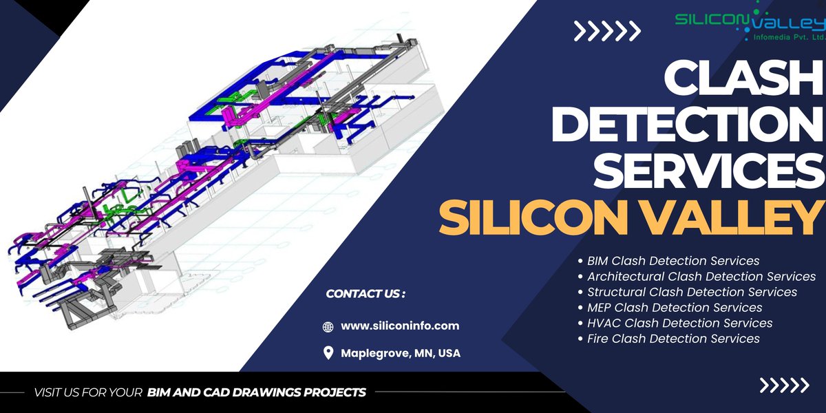 silicon_ltd's tweet image. Silicon Valley maintains an outstanding position as an industry leader in BIM Clash Detection Services, acknowledging paramount importance in the structural sector.  #BIMClashDetection #ClashDetection #BIM #architecture #Construction #USA #hardclash

➡️siliconinfo.com/building-infor…