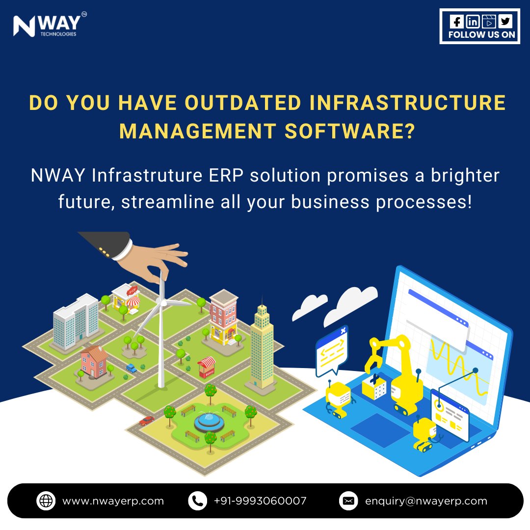 Nway_Tech's tweet image. Do you have Outdated Infrastructure Management Software?

NWAY Infrastruture ERP solution promises a brighter future, streamline all your business processes!

#ERPSoftware #InfrastructureManagement #SimplifiedOperations #Efficiency #BusinessSolutions #NwayERP