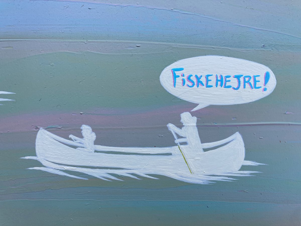 bMossmanProd's tweet photo. "Fiskehejre" ("Heron") Acrylic on wood panel. 38 x 58cm / 15 x23" https://t.co/4rvWkwiBLJ #bmossman #bradmossman #art #acrylic #painting #goldframe #canoeing #canoe #heron #fiskehejre #birds #waterbirds #river #denmark #danish #susåen https://t.co/2wkK5tuS2u