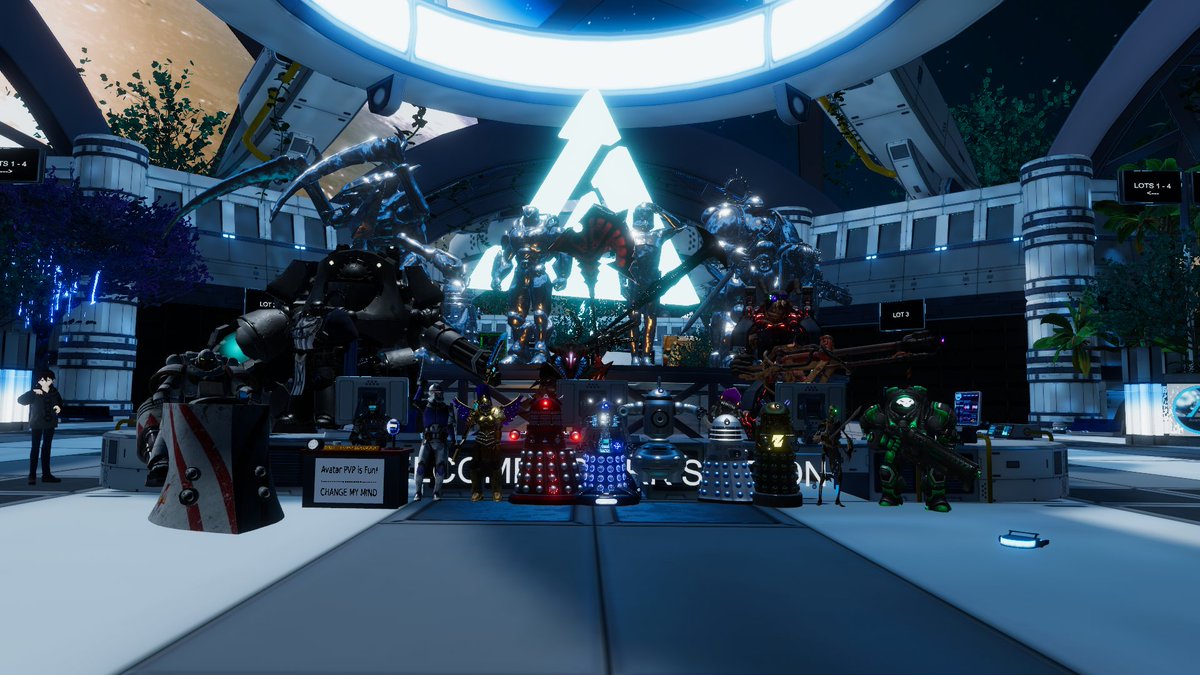#MadeWithVRChat vrchat.com/home/launch?wo… 
       
   Welcome to ARK Station! Hub for the Avatar PVP community. Worked on it for a few months during free time and finally released it today. Has booths from all different communities that use the Avatar PVP system.🙂