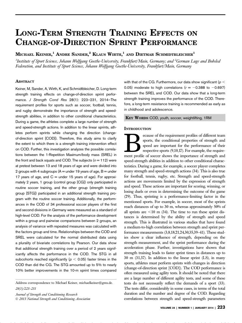 Des Ryan (@deasuno) on Twitter photo From 2013 but still a very important study. It shows the positive effects of long term strength training on Speed and Change of Direction. ( players 13 to 18 old ) journals.lww.com/nsca-jscr/page… #ltad From 2013 but still a very important study. It shows the positive effects of long term strength training on Speed and Change of Direction. ( players 13 to 18 old ) journals.lww.com/nsca-jscr/page… #ltad