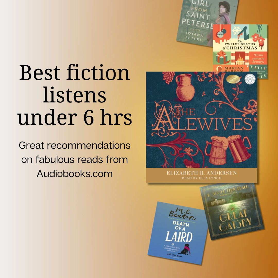 So thrilled that THE ALEWIVES was chosen to be a part of audiobooks.com's Best Fiction Listens Under 6 Hours promo for all of December!! Get your copy while it's cheap! audiobooks.com/audiobook/alew… #bargainbook #audiobooks