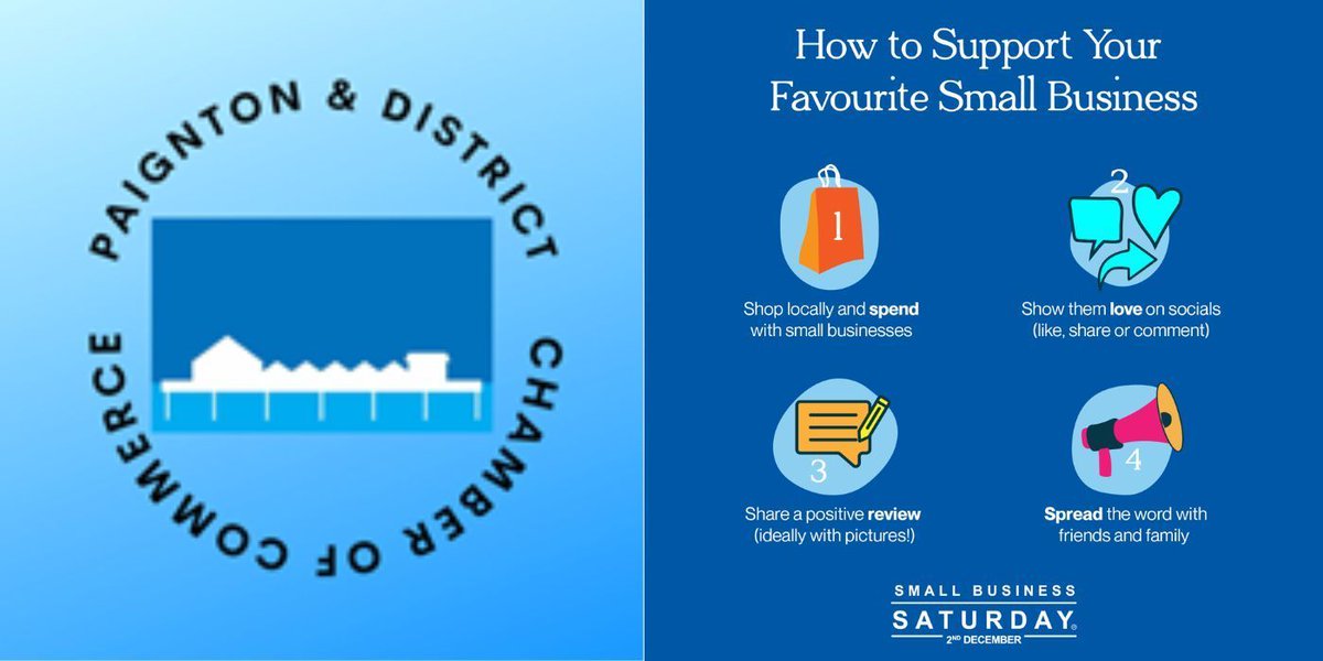 Today is Small Business Saturday. Pop into your local town and give your local shops and businesses some support. Don't forget writing a review for them can make a big difference too. #SmallBusinessSaturday #Paignton #Buylocal