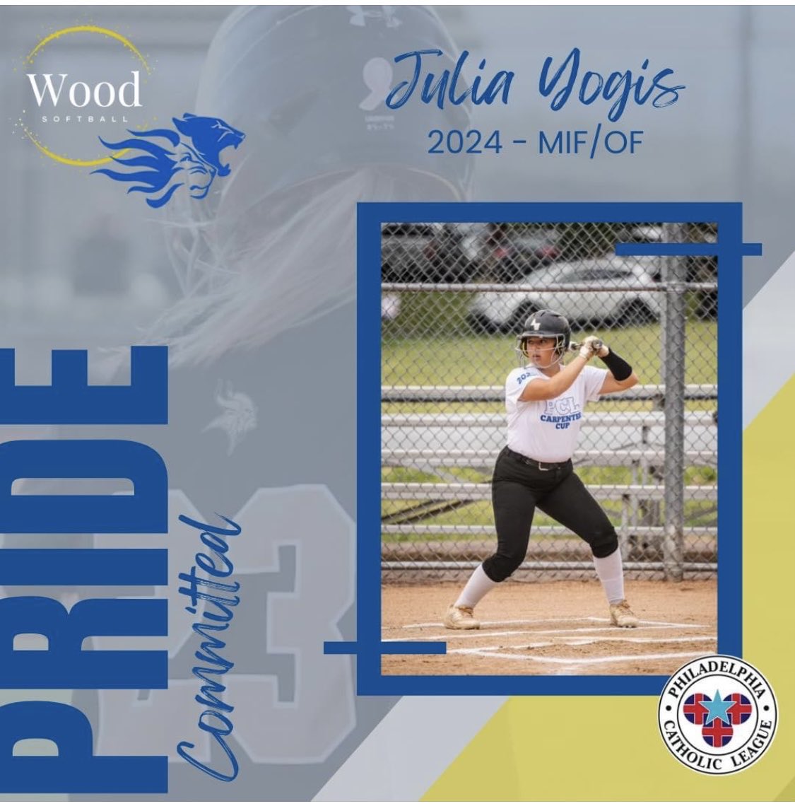 Wood_Vikings's tweet photo. Congratulations to Wood Senior Softball Star &amp; School Vice President Julia Yogis on her commitment to Widener University to continue her academic &amp; athletic career!  Julia will be an asset for Widener on &amp; off the field.  Wood proud! ⁦@Wood_softball⁩ ⁦@ArchbishopWood⁩ https://t.co/7g1eU9VwiG