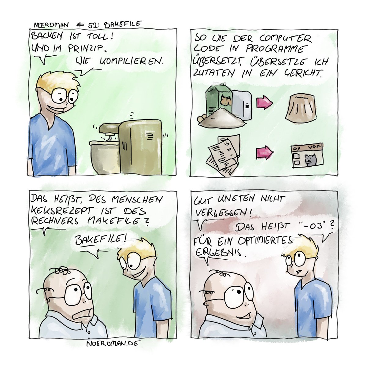 Rolf_Drechsler's tweet image. Am Wochenende Zeit zum #Backen? Ist wie #Programmieren

#noerdman #comic #comics @informatikradar #Informatik #Hacker #twlz @noerdman