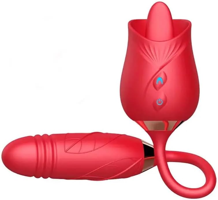 1pc Rose Toy with 10 Insertion and Vibration Modes, Rose Toy Vibrator for Women with Insertion Dildo, Sex Toy with Clitoris, Retractable Jumper, Masturbation Nipple Massage Female Sex  Toy amzn.to/3Gs7K8y