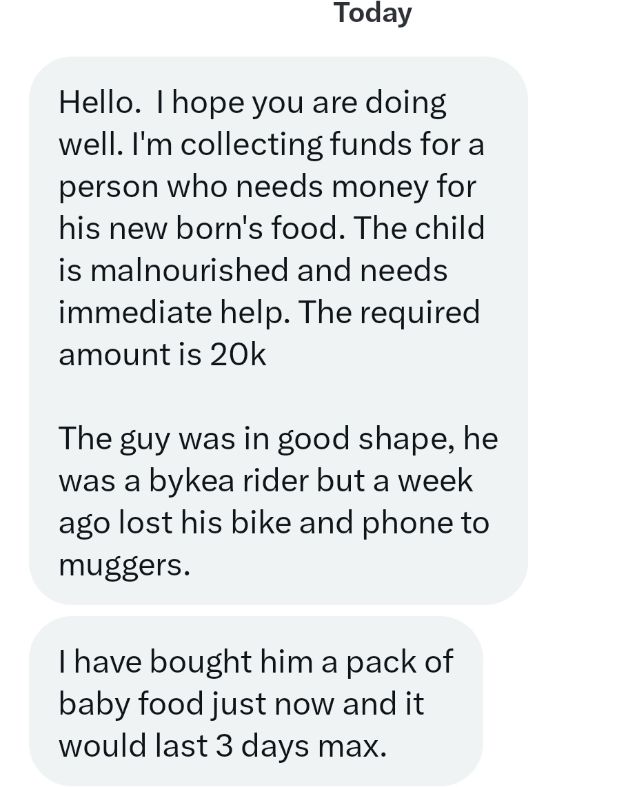 Urgently need Rs 20K for a baby in Karachi. His father was a bykea rider and has been mugged recently and has no other was to help his own child. Please help.