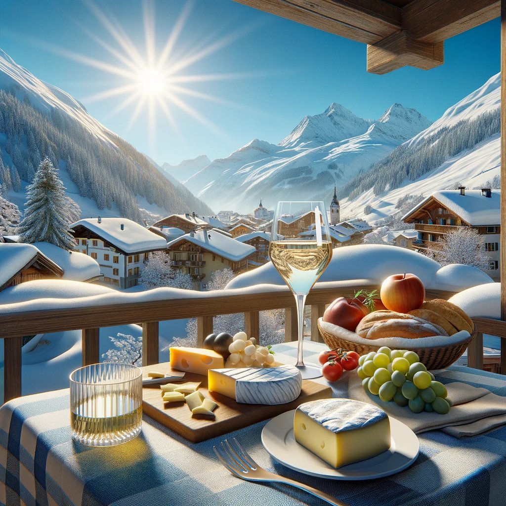 Lunch in the Alps.