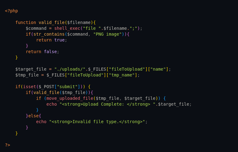 realarctil's tweet photo. File uploads are super useful but must be secure, good job my code uses other tools to check the type of file. What issues can you find here? #code #appsec #websecurity #prentesting #codereview #php #hacking #infosecurity #infosec #cyber #vulnerablecode #vulnerability https://t.co/RqOtnyNnHX