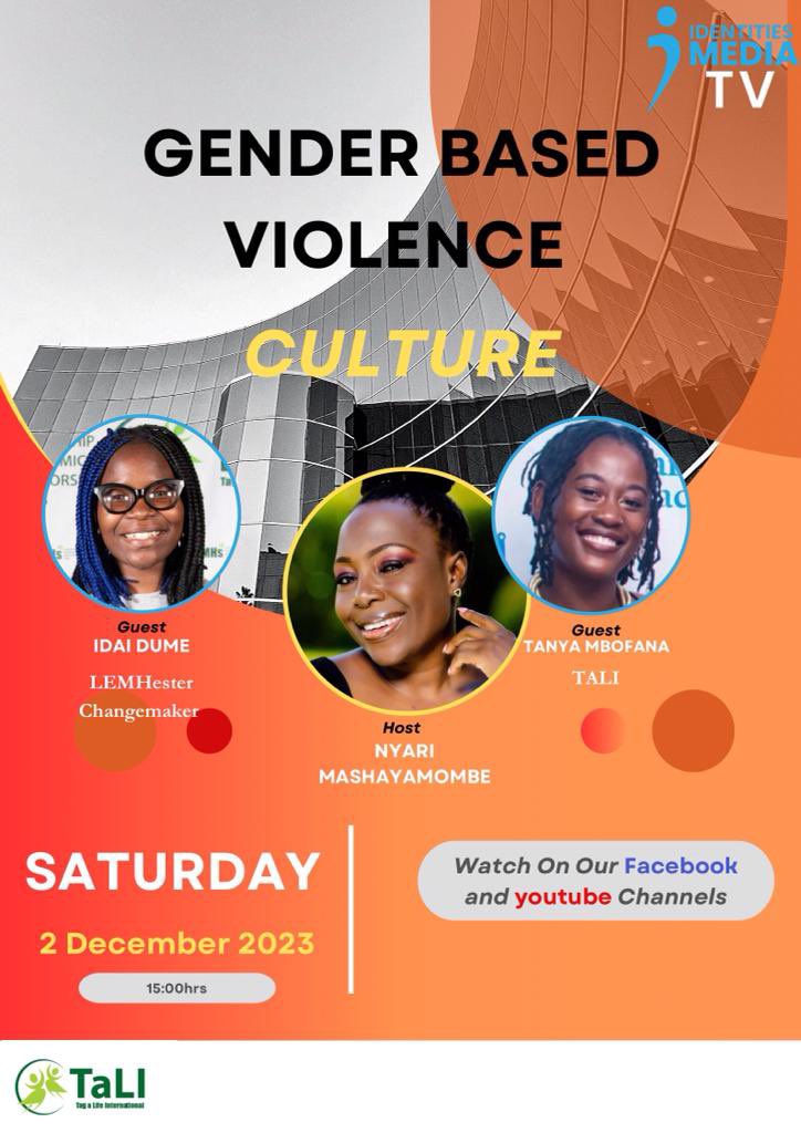 At 3pm on our Identities Media TV Facebook page, hear the young women from TaLI speak about the #GenderBasedViolenceCulture #16Days #16DaysofActivism Please like our page, leave a comment, share! @Nyarimash