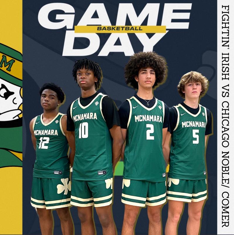 🏀☘️🏀☘️GAMEDAY🏀☘️🏀☘️ 🆚️ Chicago Noble Comer 📍 @BishopMcNamara ⏰️ Freshman 2:30p, Sophomore 4p & Varsity 5:30p 🖥 youtube.com/@bmcshsathleti… #WeAreIrish