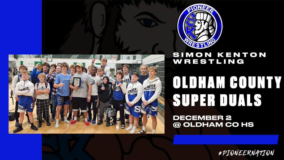SK Boys Wrestling at Oldham County HS today!  Tickets can be purchased ay the door.
#PIONEERNATION