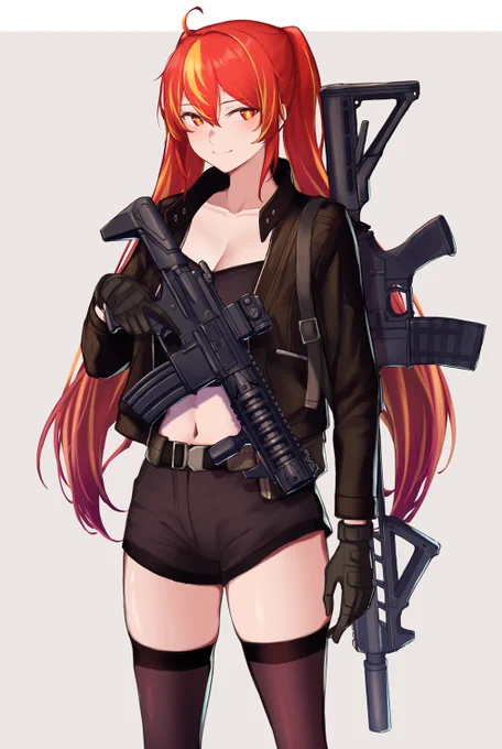 赤髪ツインテールも可愛くて良いですね...  skebでリクエスト頂けたイラストです。 リクエスト頂き誠に有難うございました! #イラスト