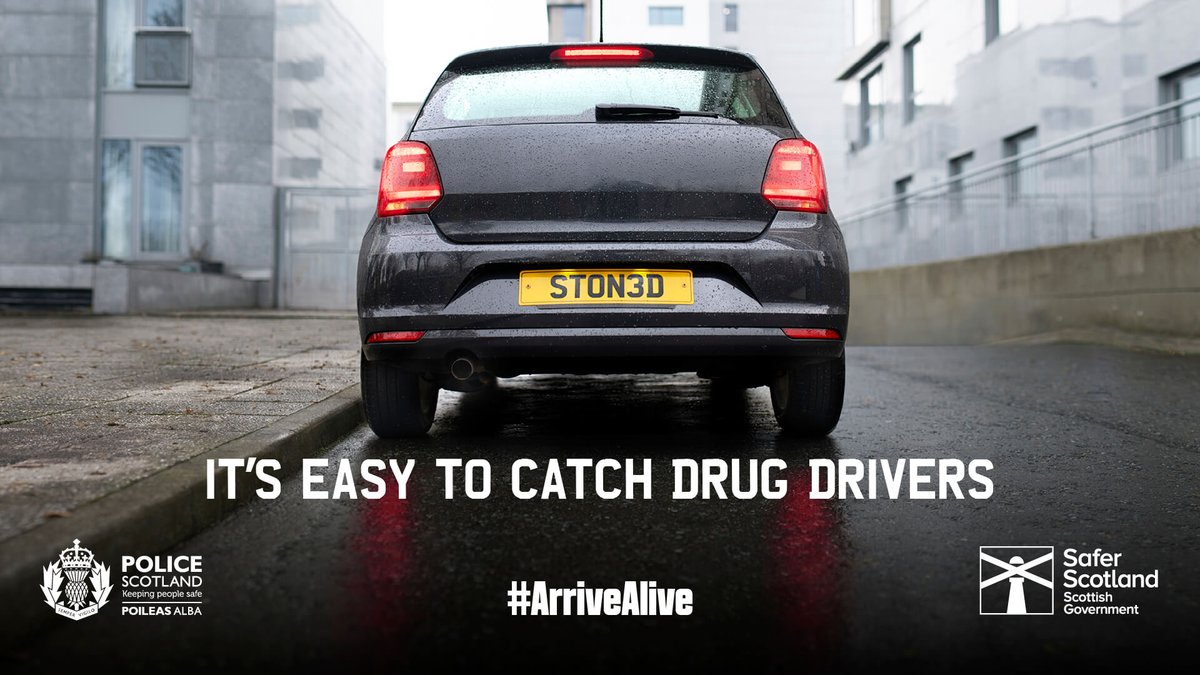 We carry roadside drug testing kits, and almost half of the results are positive. If convicted, you could face up to six months in prison. For more information, go to roadsafety.scot youtu.be/_bFxUlcwNfQ #ArriveAlive