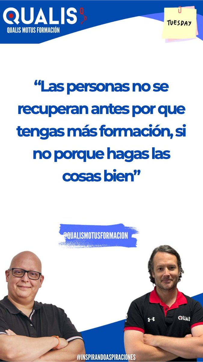 Desde nuestro nuevo instagram @qualismotusformacion, cada martes con nuestro David Martinez y con acompañantes de lujo, a las 12h, hacemos nuestros MOTUSDIRECT
Y queremos proponerte algo más...quieres participar con nosotros en directo?? mandanos un mensaje privado 📩