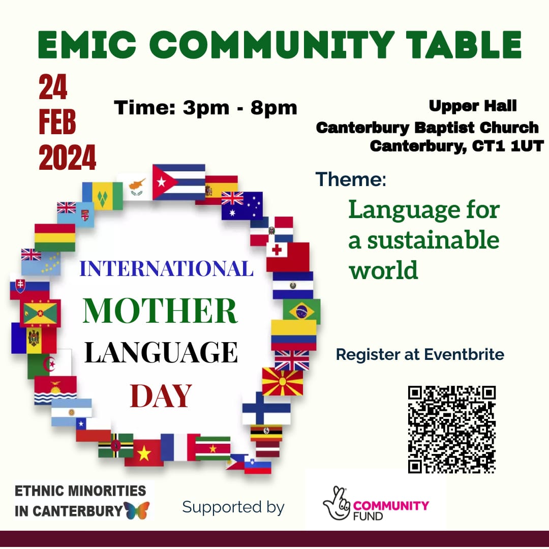 UN l Language Day celebration with a focus on Bengali Language movement of 1952. Welcome to Canterbury event, February 2024.