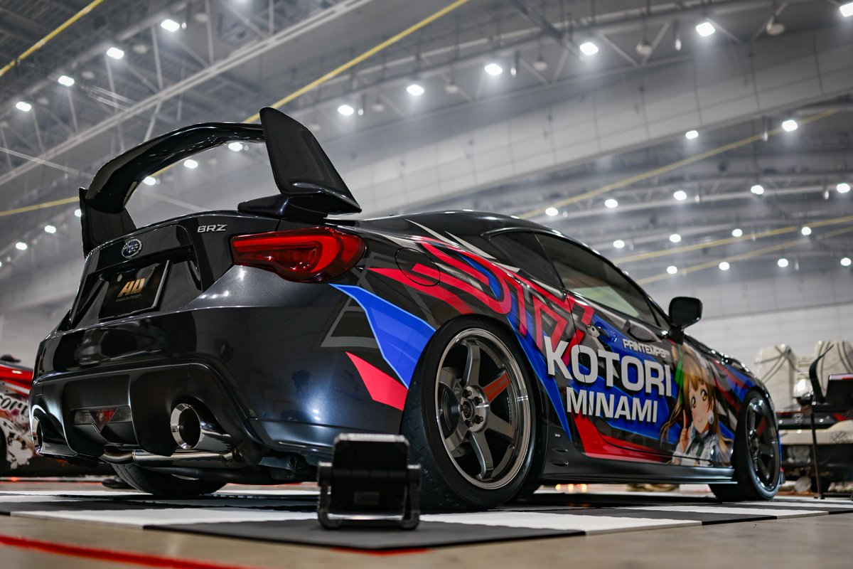 yoneHman0913's tweet image. SUPER GTのデザインをメインに仕上げたレーシーなBRZ。このリアウィングかっこいいんですよね！前日の船旅からありがとうございました！！
＃よねさんフォト #IWCS2023