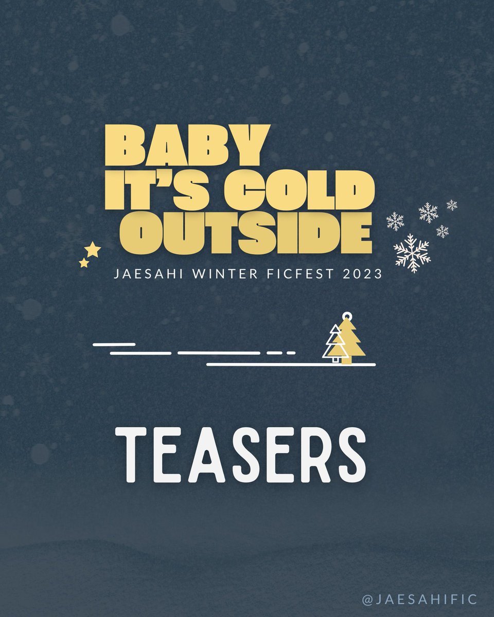 jaesahific's tweet photo. ❄️ December is here! Are you ready for #BabyItsColdOutside #JAESAHIFICFEST!? 🔜 

We are excited to share the teasers of stories that we've collected so far. 

We will post 1 teaser per day starting today 📆 https://t.co/jDmocY188b