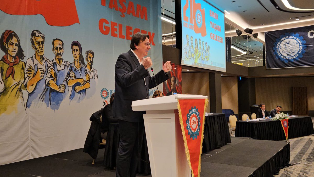 Great honor to address the delegates of the 21st Congress of <a href="/BirlesikMetal/">BİRLEŞİK METAL-İŞ</a> 
“Speaking out, standing up and fighting back together”. Struggle continues!✊
<a href="/IndustriALL_GU/">IndustriALL 🦋 @industriall-union.org</a> <a href="/industriAll_EU/">industriAll Europe</a> <a href="/Jude_KD/">Jude Kirton-Darling</a> <a href="/ADNANSERDAROGLU/">Adnan Serdaroğlu</a> @ozkanatarr <a href="/diskinsesi/">DİSK</a> <a href="/DISK_Int/">DISK International</a> <a href="/ArzuCerkezoglu/">Arzu A. Çerkezoğlu</a>