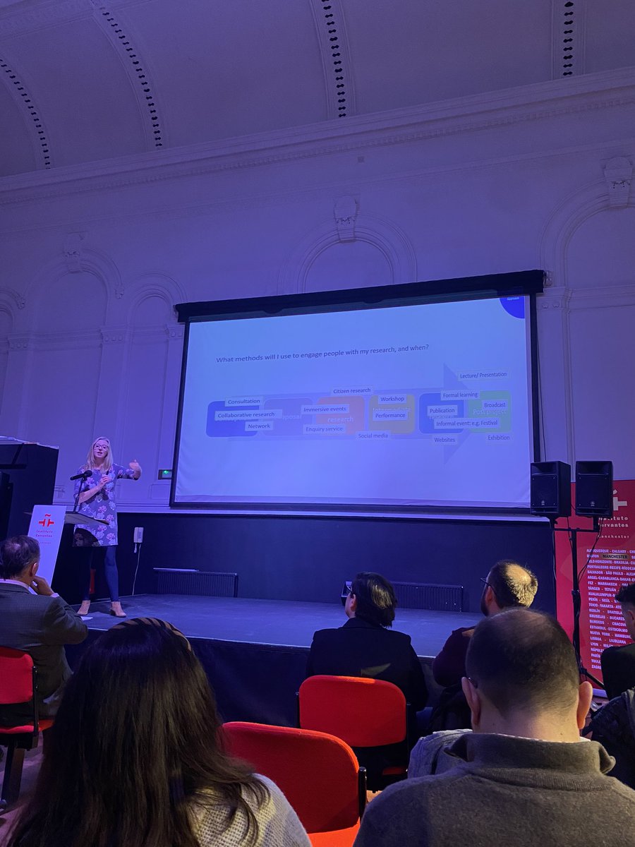 <a href="/CGEspManchester/">Consulado General de España en Mánchester</a> <a href="/irenetxeberria/">Irene Etxeberria Altuna</a> <a href="/martidp4/">Marta Domínguez Prieto</a> <a href="/muguruza_r/">Asier R. Muguruza, PhD</a> <a href="/caromoreca/">Carolina Moreno</a> <a href="/ScienceFlows/">ScienceFlows</a> <a href="/UV_EG/">Universitat València</a> <a href="/FECYT_Ciencia/">FECYT</a> <a href="/scicommEU/">COALESCE</a> <a href="/deeannj/">Dee-Ann Johnson</a> <a href="/OfficialUoM/">The University of Manchester</a> - Be more specific! The general public is everyone &amp; no one at the same time. Who is your real audience? 

-Check out #theconversation for good examples of #scicomm &amp; <a href="/sheencr/">Prof Sheena Cruickshank (she/her)</a> work in particular! (theconversation.com/profiles/sheen…)

-Power of community engagement in research

#SRUKSciComm