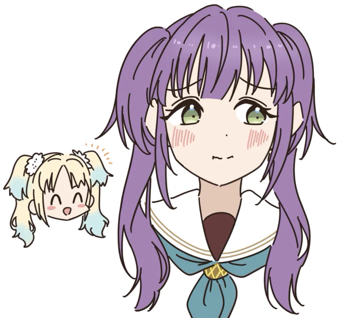 梢先輩がかわいい瑠璃乃ちゃんのお願いを断れるはずないんだよな…… #With蓮ノ空 #蓮ノ空美術部 
